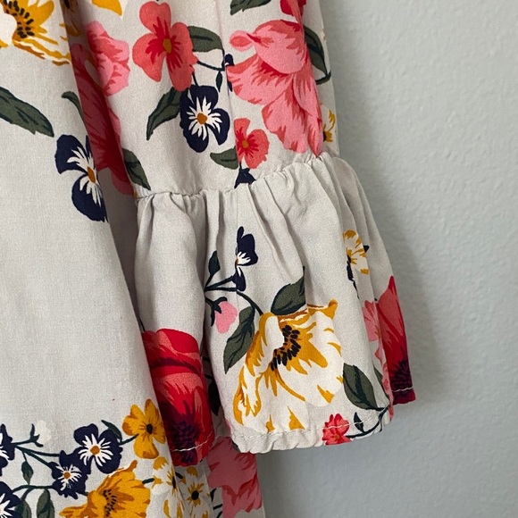 Old Navy Floral Long Sleeve Dress in Gray and Red - Picture 5 of 7